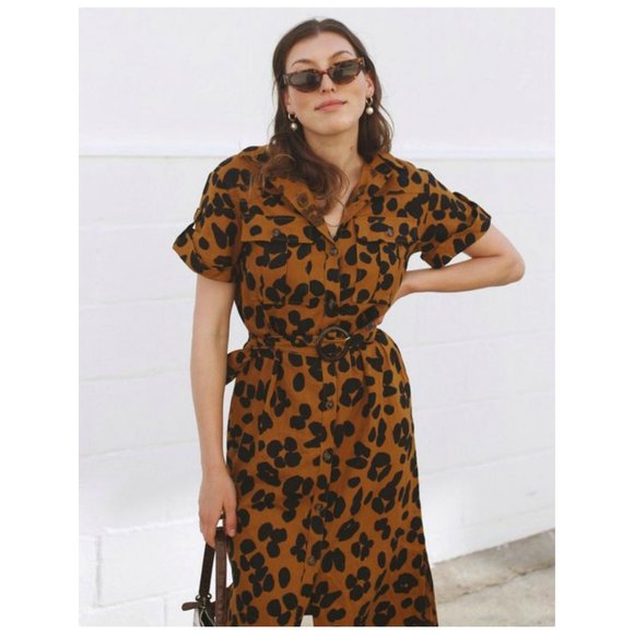 Who What Wear Dresses & Skirts - NWT Who What Wear InkBlot Animal Leopard Print